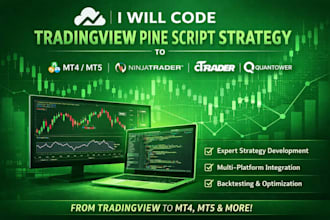 code tradingview pinescript strategy to mt4 mt5, ninjatrader, ctrader, quantower