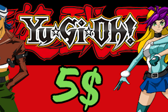 draw you or your oc in yugioh art style
