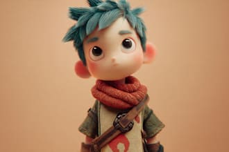 do a 3d character model