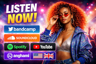promote USA UK bandcamp soundcloud spotify yotube anghami