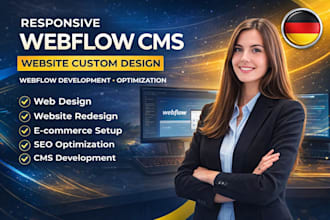 build responsive webflow cms web custom design webflow development optimization