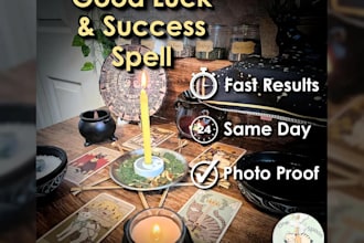 cast powerful good luck, fortune success or career spell same day