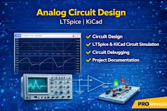 design and simulate analog circuits using ltspice and kicad