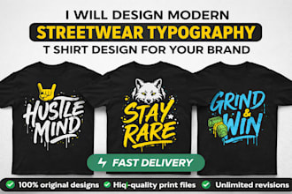 create simple text based t shirt design