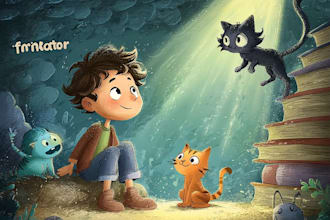 illustrate children story book illustration, picture book