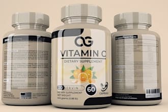 supplement label, pills, herbal, vitamins, protein, cbd, supplement label design
