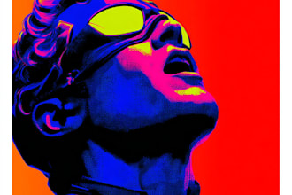 design an amazing superhero pop art