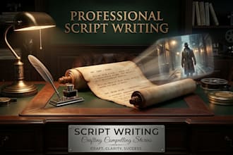 engaging script for youtube videos, ads and storytelling
