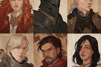 draw your dnd and dnd party illustration