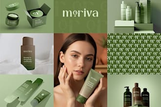 design minimalist packaging labels for beauty, skincare, and cosmetic products