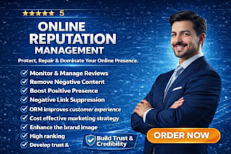 do online reputation management ORM, suppress negative links on google with SEO