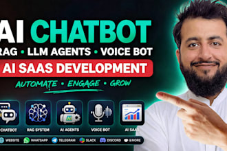 ai chatbot gpt, rag, llm ai agent, ai voice bot ai cold call, ai saas