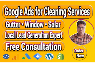run google ads for gutter and window and solar panel cleaning leads