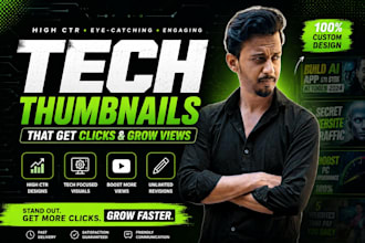 create high CTR tech youtube thumbnail in just 2 hours