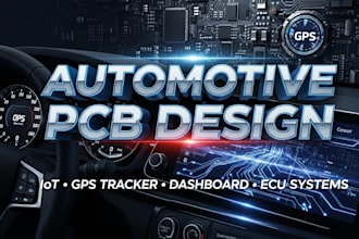 design automotive pcb for iot, gps tracker, ecu, dashboard and embedded system