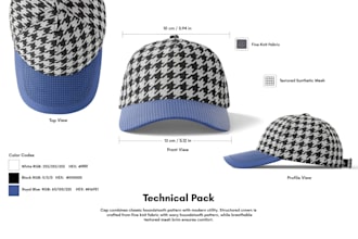 design custom cap, hat and headwear with professional tech packs