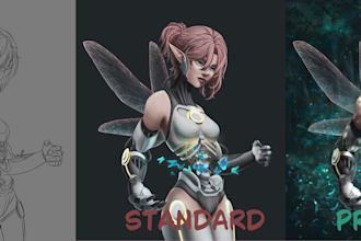draw your character in semi realism style