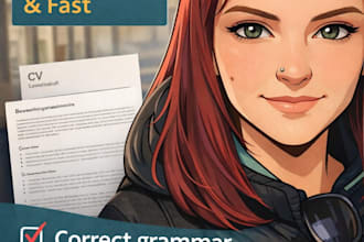 proofread and improve your german CV and cover letter