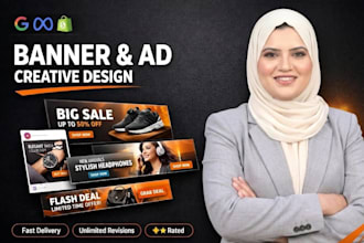 design web banner, google display ads, adwords banner, and website header