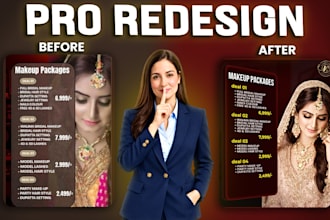 redesign your old design into a modern professional masterpiece before and after