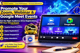 promote your zoom or google meet webinar to boost attendance