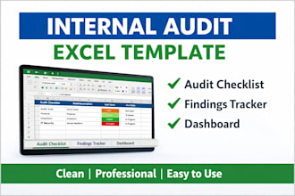 create iso internal audit checklist and excel audit tracker for your business