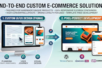 design custom ecommerce UI UX and develop wordpress website