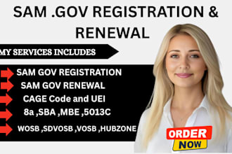 do sam gov registration cage code uei sam renewal mbe wosb 8a sam naics code