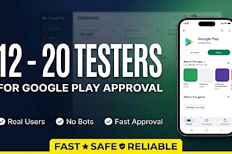 provide 12 testers 20 testers for google play console closed testing app testing