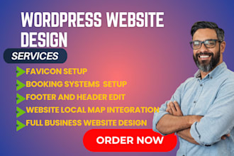 build wordpress landing page, restaurant website, hotel website, forum website