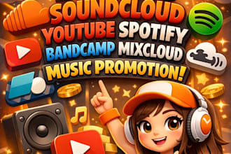 promote your 100k souncloud youtube spotify bandacmp mixcloud music promotion