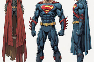 superhero character for comics
