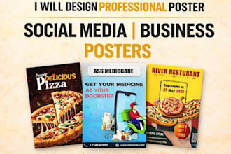design creative and professional poster in canva