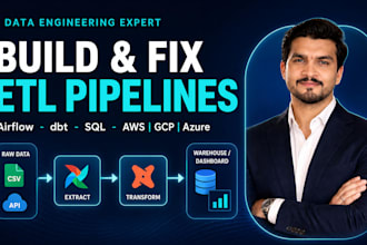 build and fix etl data pipelines and data engineering projects