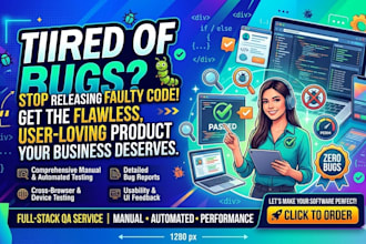 test your saas or website, find bugs and provide detailed QA reports