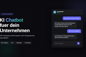 erstelle einen ki chatbot für deine website und dein unternehmen