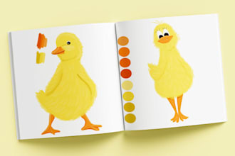 illustrate adorable characters for childrens book