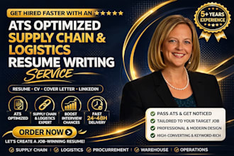 write ats supplychain logistics resume warehouse procurement CV and cover letter