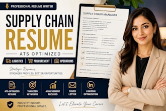write an ats optimized supply chain logistics and procurement resume