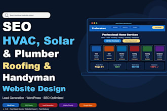 create an SEO friendly solar, hvac, handyman, cleaning, plumber, roofing website