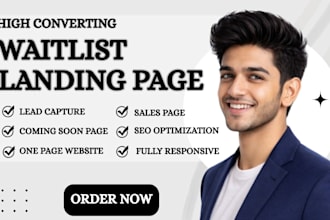 setup a high converting waitlist landing page capture page and coming soon page