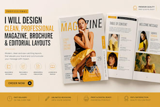 design clean, professional magazine, editorial layouts