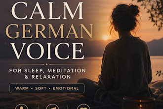 record a calming german fermale voice over for sleep meditation