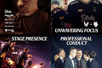 create esports banners, overlays, and gaming visuals