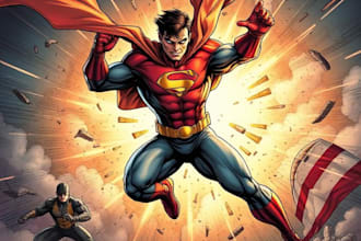 design custom superhero character illustration