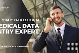 do medical data entry and pharmaceutical excel spreadsheet