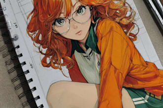 draw beautiful anime art illustration