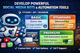 create social media bot, instagram api bot, facebook bot, tiktok bot