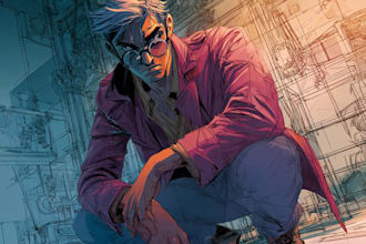 draw comic book illustration as a comic book illustrator