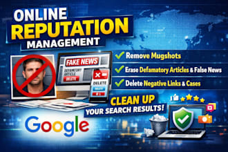 remove negative articles false bad news links mugshots cases from google search